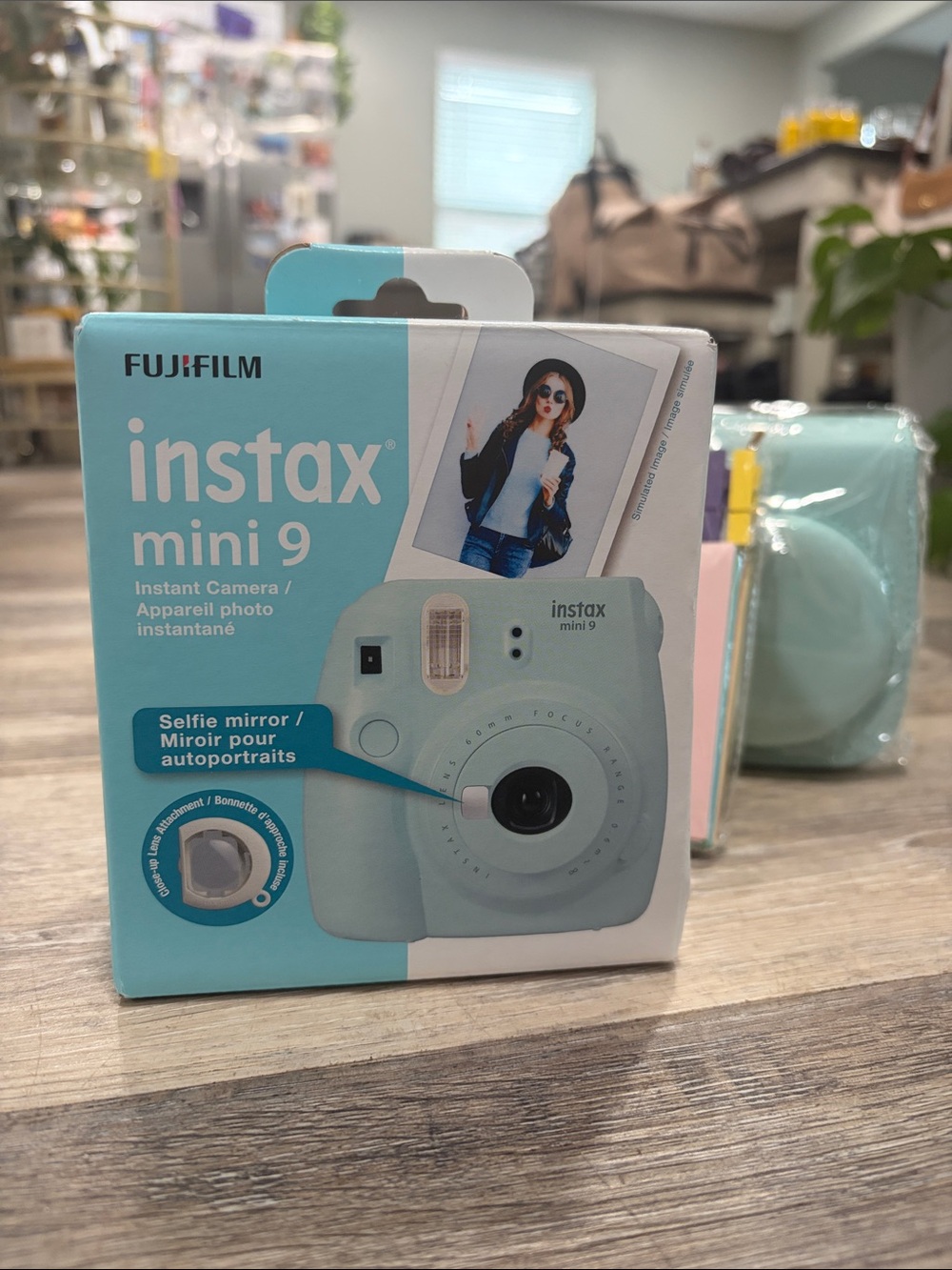 Fujifilm Instax Mini 9 Instant Camera - Mint Blue, Never Opened - w/ Film & Case